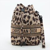 Dior Léopard Nylon Pouch Beige