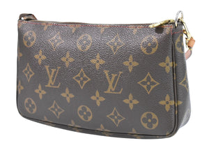 Louis Vuitton Pochette Accessoire  Canvas Clutch Bag