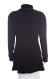 Chanel Black Tweed Button Up Jacket  SZ 44