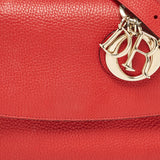 Dior Red Leather Small Be Dior Flap Top Handle Bag
