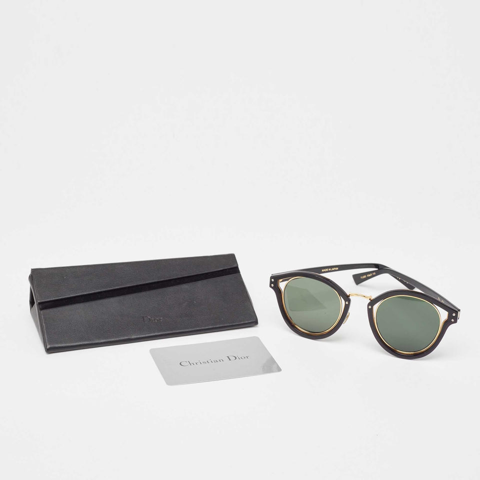 Dior Black/gold Elliptic Oval Sunglasses