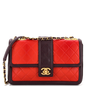 CHANEL Elegant CC Flap Bag Quilted Lambskin Jumbo