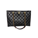 Chanel bag Black Quilted Calfskin Perfect Edge Tote