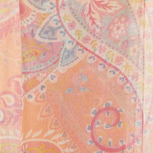 Dior Pink Paisley Print Silk Fringed Stole