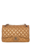 Chanel Gold Pearly JUmbo Caviar Double Flap  Handbag