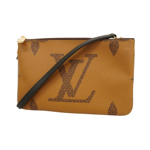 Louis Vuitton Pochette Double Zip  Canvas Clutch Bag