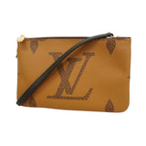 Louis Vuitton Pochette Double Zip  Canvas Clutch Bag