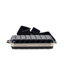 Bottega Veneta Intrecciato Weave Clutch Crossbody Bag in Black Leather