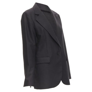 Christian Dior wool silk horizontal pinstripe blazer jacket