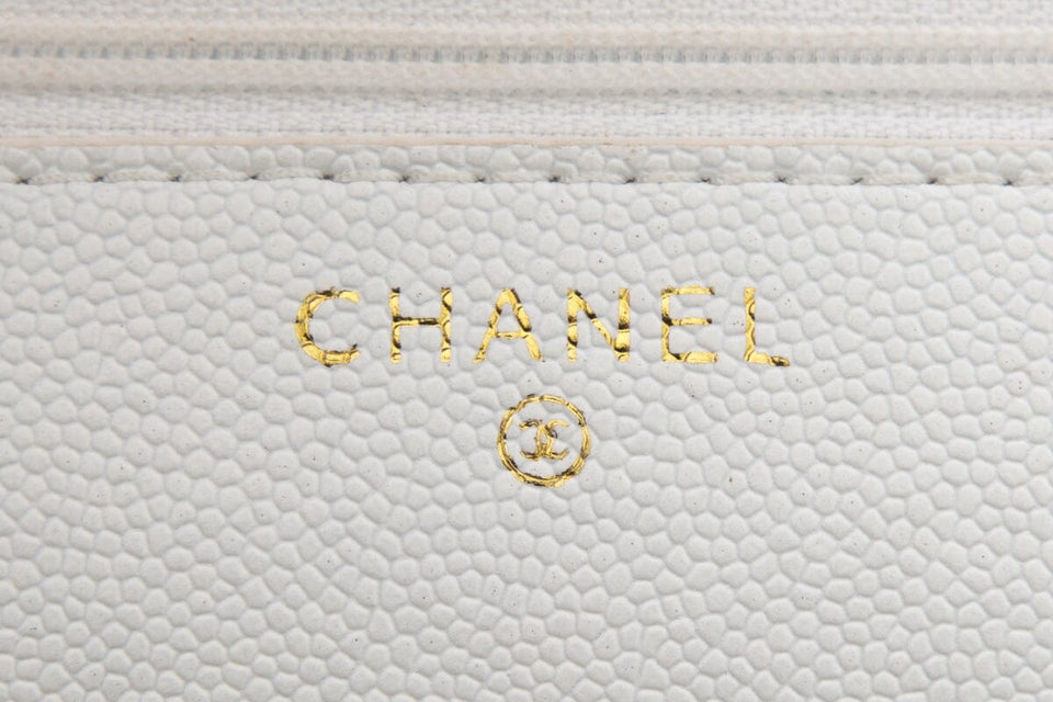 Chanel 2020-21 White Caviar Flap Cross-Body