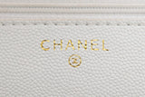 Chanel 2020-21 White Caviar Flap Cross-Body