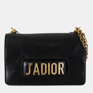 Black Patent Leather J'Adior Flap Bag