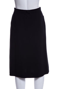 Chanel Black Pencil Skirt SZ 38