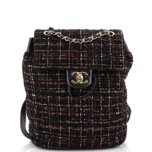 CHANEL Urban Spirit Backpack Quilted Tweed Small