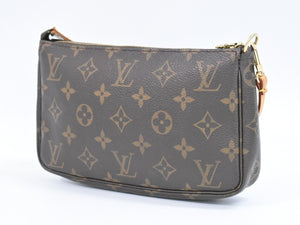 Louis Vuitton Pochette Accessoire  Canvas Clutch Bag