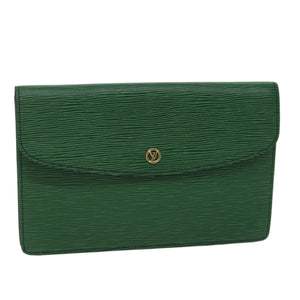 Louis Vuitton Epi Montaigne 27 Clutch Bag Green
