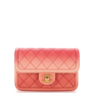 CHANEL Sunset On The Sea Waist Bag Quilted Caviar Small