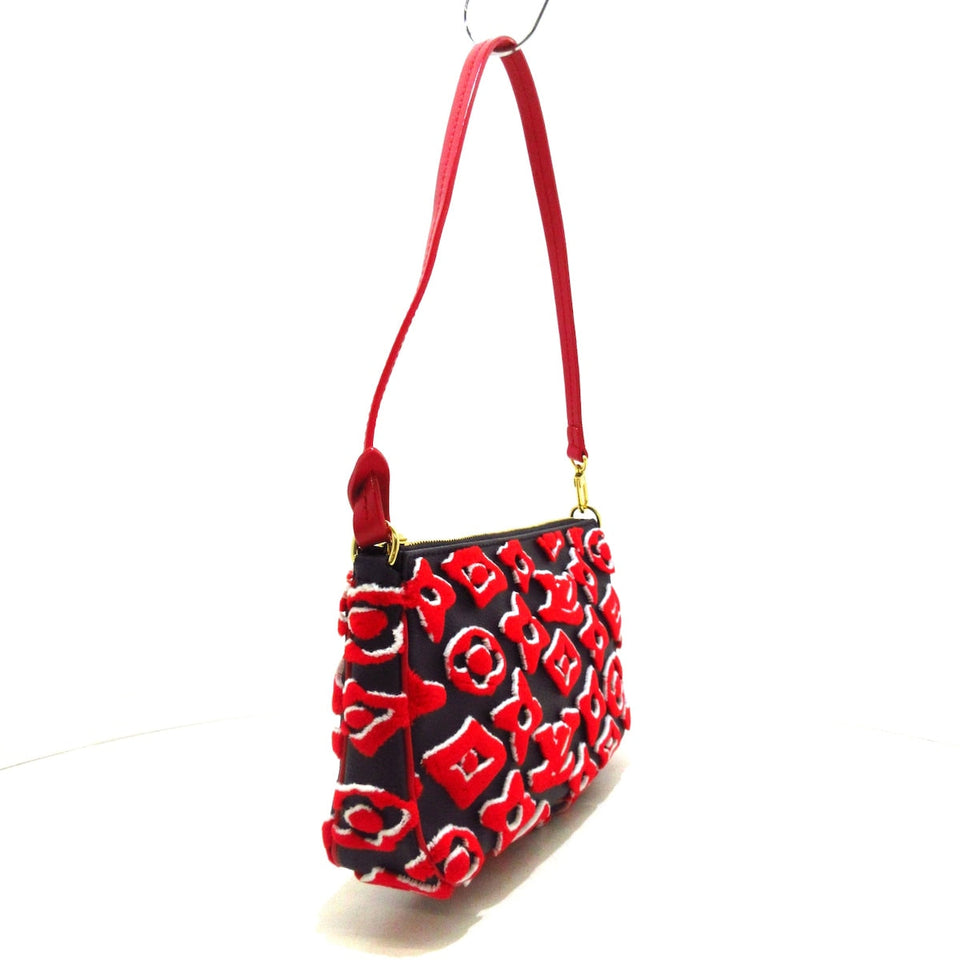 Louis Vuitton Pochette Accessoire  Canvas Clutch Bag