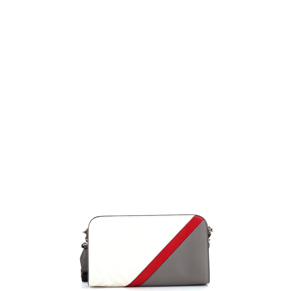 Clutch with Strap Zucca Coated Canvas and Leather