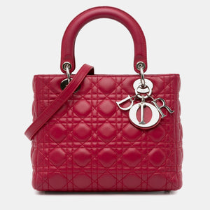 Medium Lambskin Cannage Lady Dior