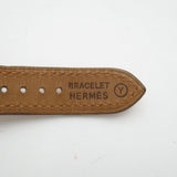 HERMES Medor Wrist Watch watch Wrist Watch ME1.201 Quartz White Gold Plated Leather belt