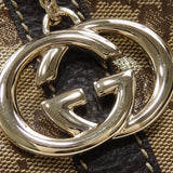 GUCCI Handbag GG Crystal Beige Brown Coated Canvas Leather 339551 493075 Women Men