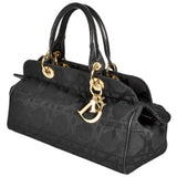 CHRISTIAN DIOR Dior handbag cannage black canvas