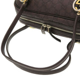 GUCCIsima Leather Brown GG 232958 Boston Bag 0141