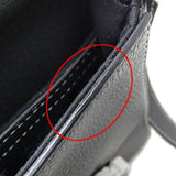 CHRISTIAN DIOR Bag Men's Shoulder Pouch Leather Saddle Vertical Black Micro