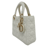 CHRISTIAN DIOR Dior Lady My ABC Small Bag Handbag Shoulder White Lambskin Ladies