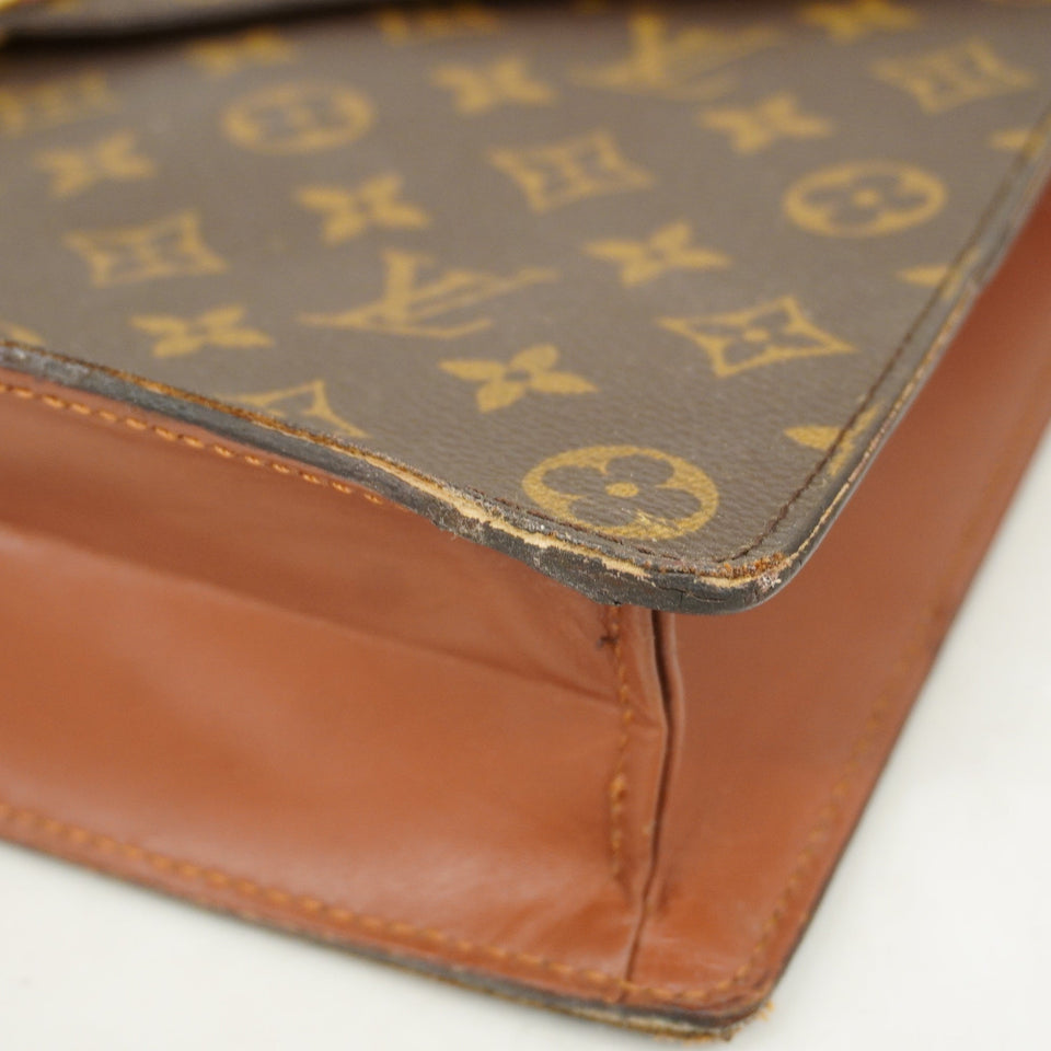 LOUIS VUITTONAuth  Monogram Business Bag Porte De Cuman Bandouliere M53338 Men's