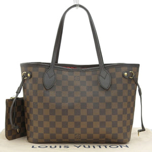 LOUIS VUITTON Damier Neverfull PM Shoulder Bag Pouch Ebene N41359 MS1159