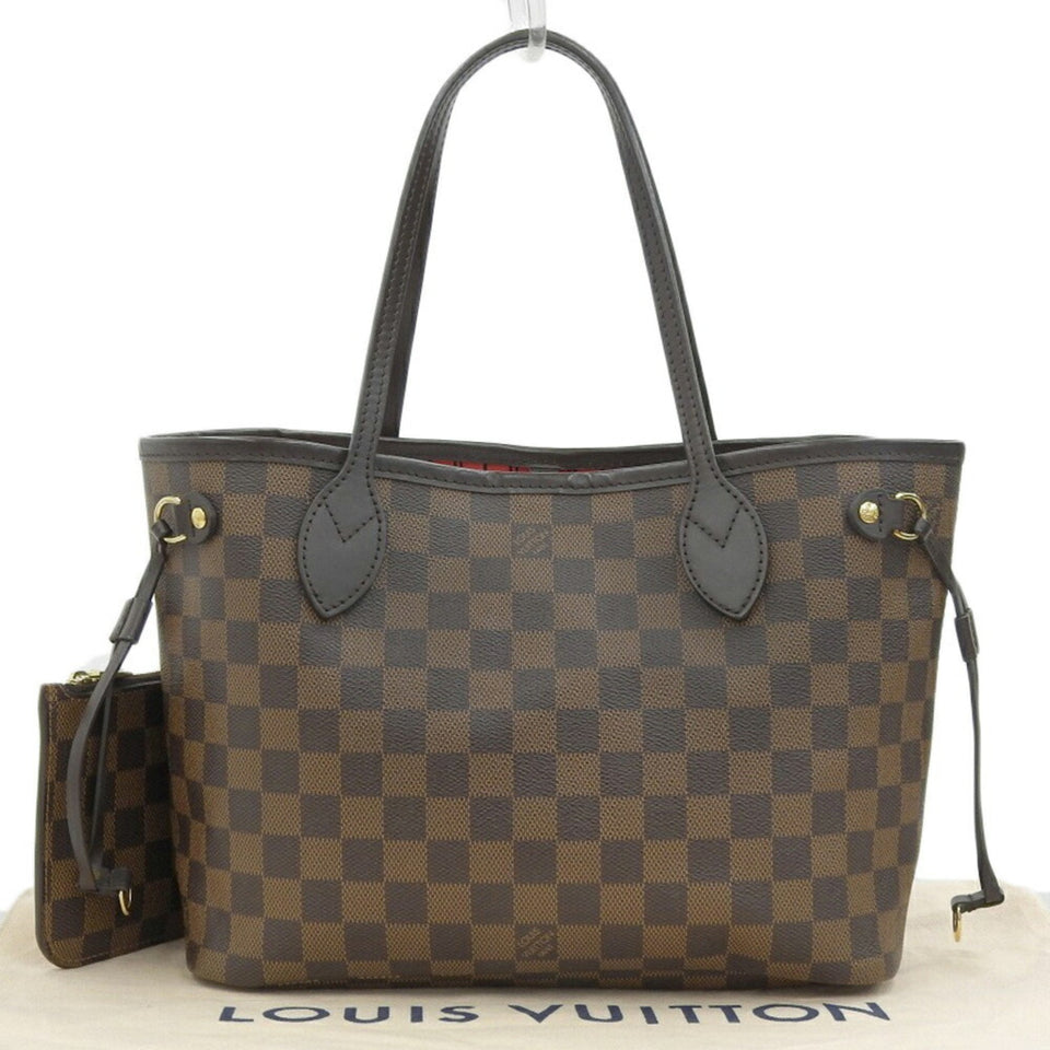 LOUIS VUITTON Damier Neverfull PM Shoulder Bag Pouch Ebene N41359 MS1159