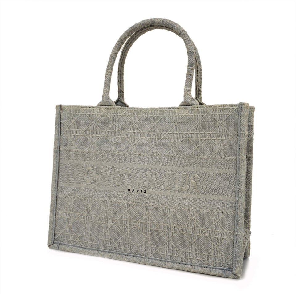 CHRISTIAN DIOR  Cannage/Lady Dior Book Tote Shearling Women's Canvas Handbag