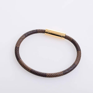 LOUIS VUITTON Damier Keep It Bracelet M8137 Brown Women's