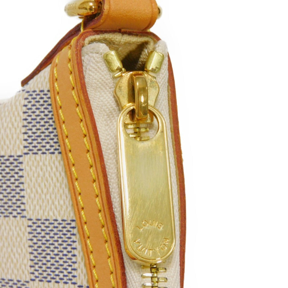 LOUIS VUITTON Shoulder Bag Syracuse PM Logo Crossbody White Natural Damier Azur Ivory N41113 Men's Women's