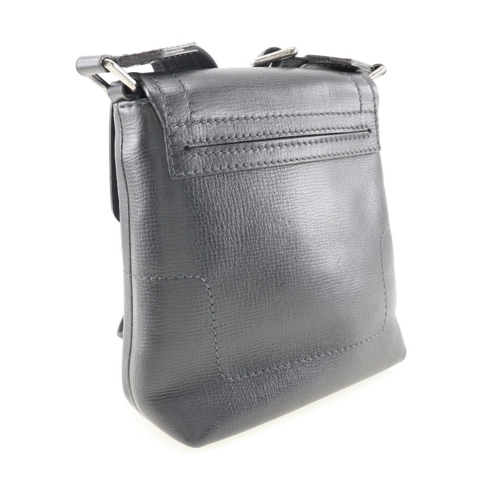LOUIS VUITTON Yuma Shoulder Bag Utah M97024 Leather Basalt Black RI3059 Men's