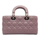 CHRISTIAN DIOR Dior LADY D-JOY Cannage Handbag Shoulder Bag Medium Pink Leather Ladies