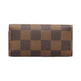LOUIS VUITTON Damier Multicle 4 Key Case N62631 Brown PVC Leather Women's