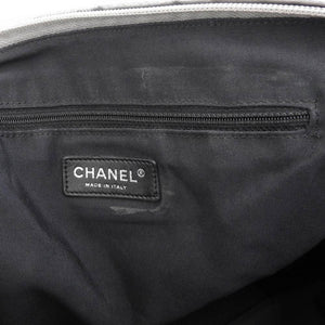CHANEL unlimited handbag shoulder bag tote silver with seal 1