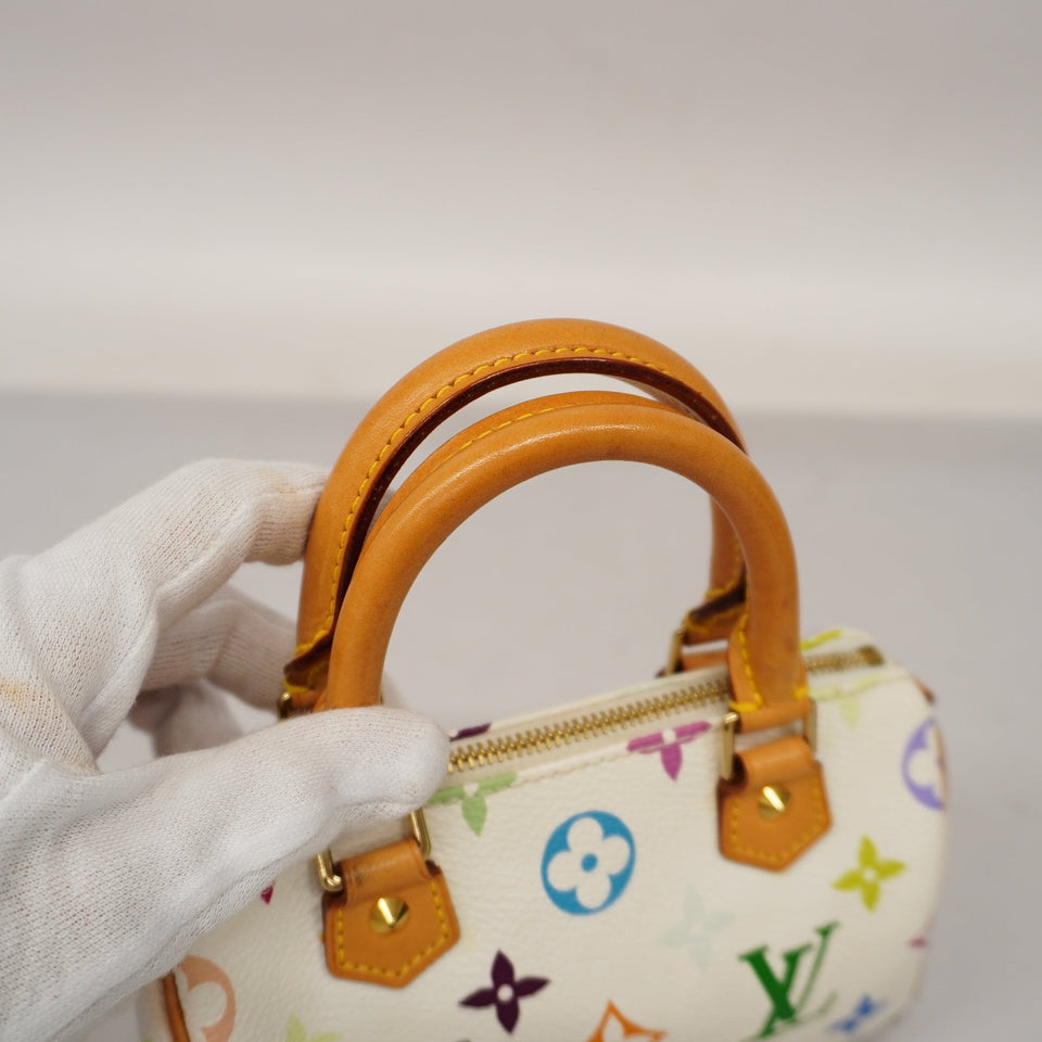 LOUIS VUITTONAuth  Monogram Multicolore Mini Speedy M92645 Women's Handbag Blanc