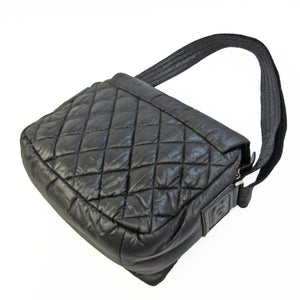 CHANEL Coco Cocoon Women's Nylon Shoulder Bag Black