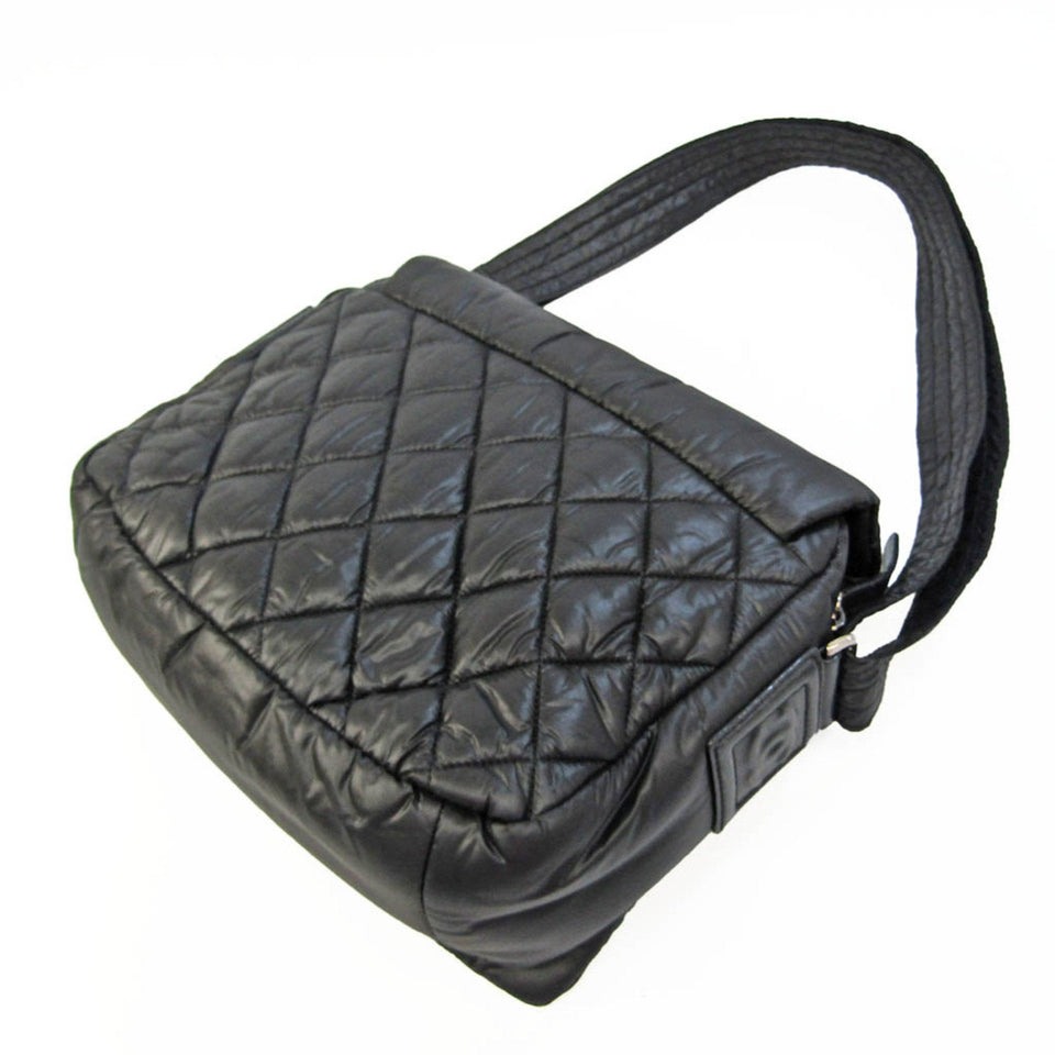 CHANEL Coco Cocoon Women's Nylon Shoulder Bag Black