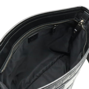 GUCCI sima Shoulder Bag Leather Black 322080