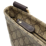 GUCCI GG Supreme Plus Shoulder Bag PVC Leather Beige Brown Dark 201446