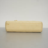 CHANEL[3ae5076] Auth  Shoulder Bag Matelasse Chain Shoulder Caviar Skin Ivory Gold metal