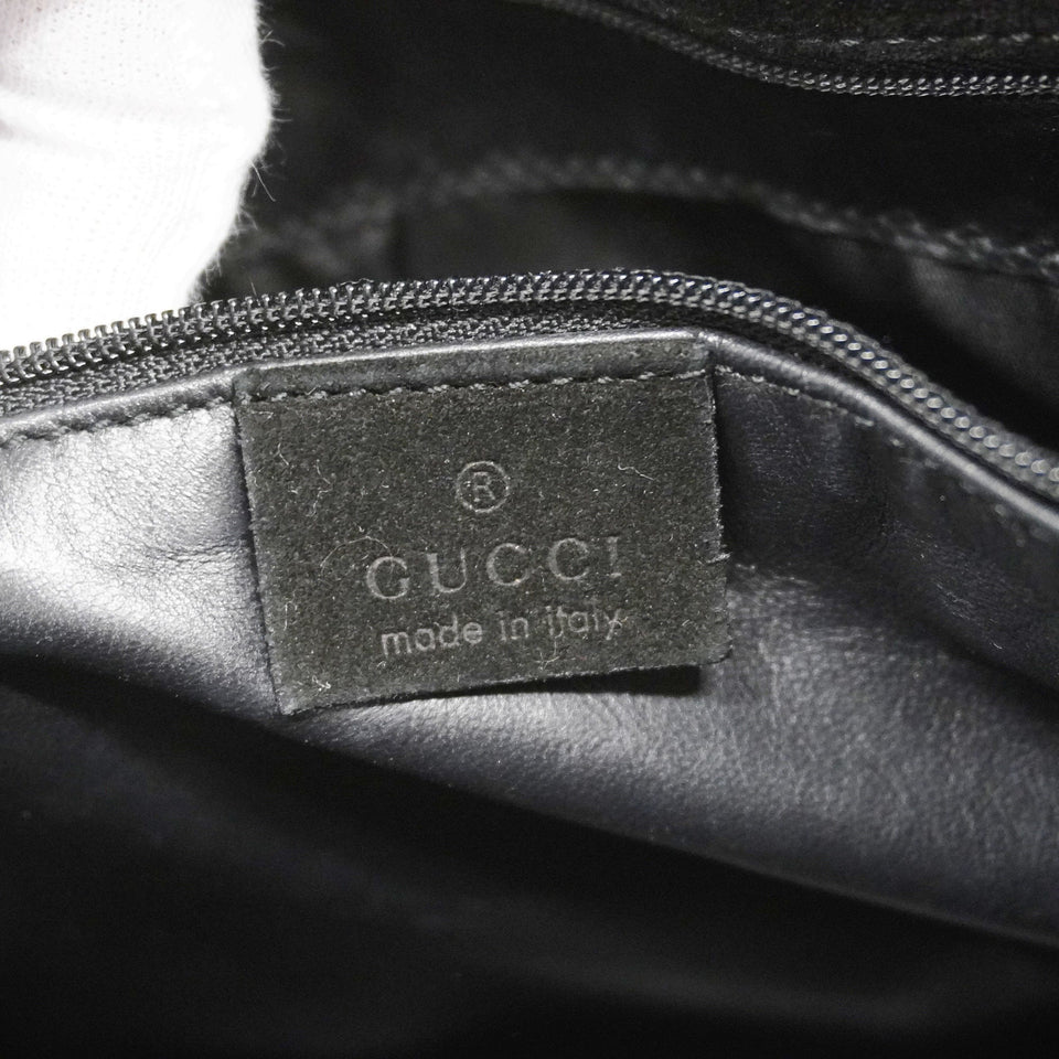 GUCCI[3cc2424]   Handbag 001 3167 Suede/Leather Black Silver metal