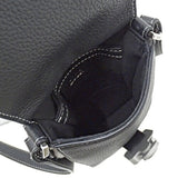 CHRISTIAN DIOR Bag Men's Shoulder Pouch Leather Saddle Vertical Black Micro