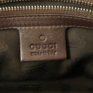 GUCCIsima Leather Brown GG 232958 Boston Bag 0141