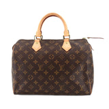 LOUIS VUITTON Monogram Speedy 30 Hand Bag Brown M41108 RFID Gold Hardware